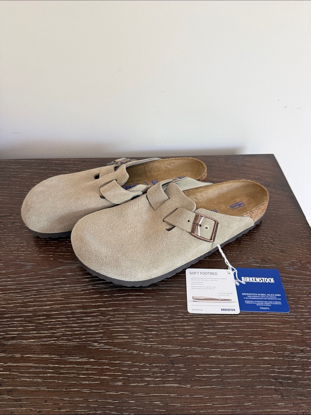 Birkenstock Boston Suede Clog - Sand/Taupe - Picture 2 of 5